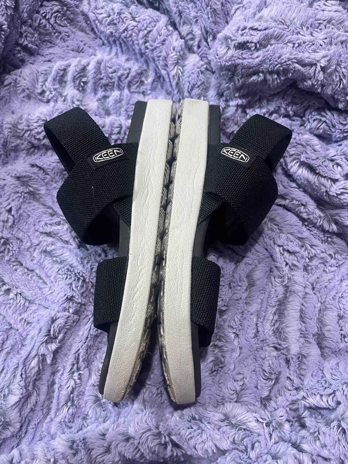 KEEN Elle Backstrap Sandals Women’s Black Travel eco-Friendly Comfort Sz 7.5
