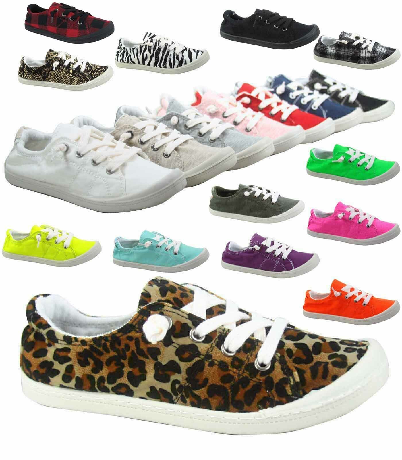Women’s Cute Comfort Slip On Flat Heel Round Toe Sneaker Shoes Various Size NEW