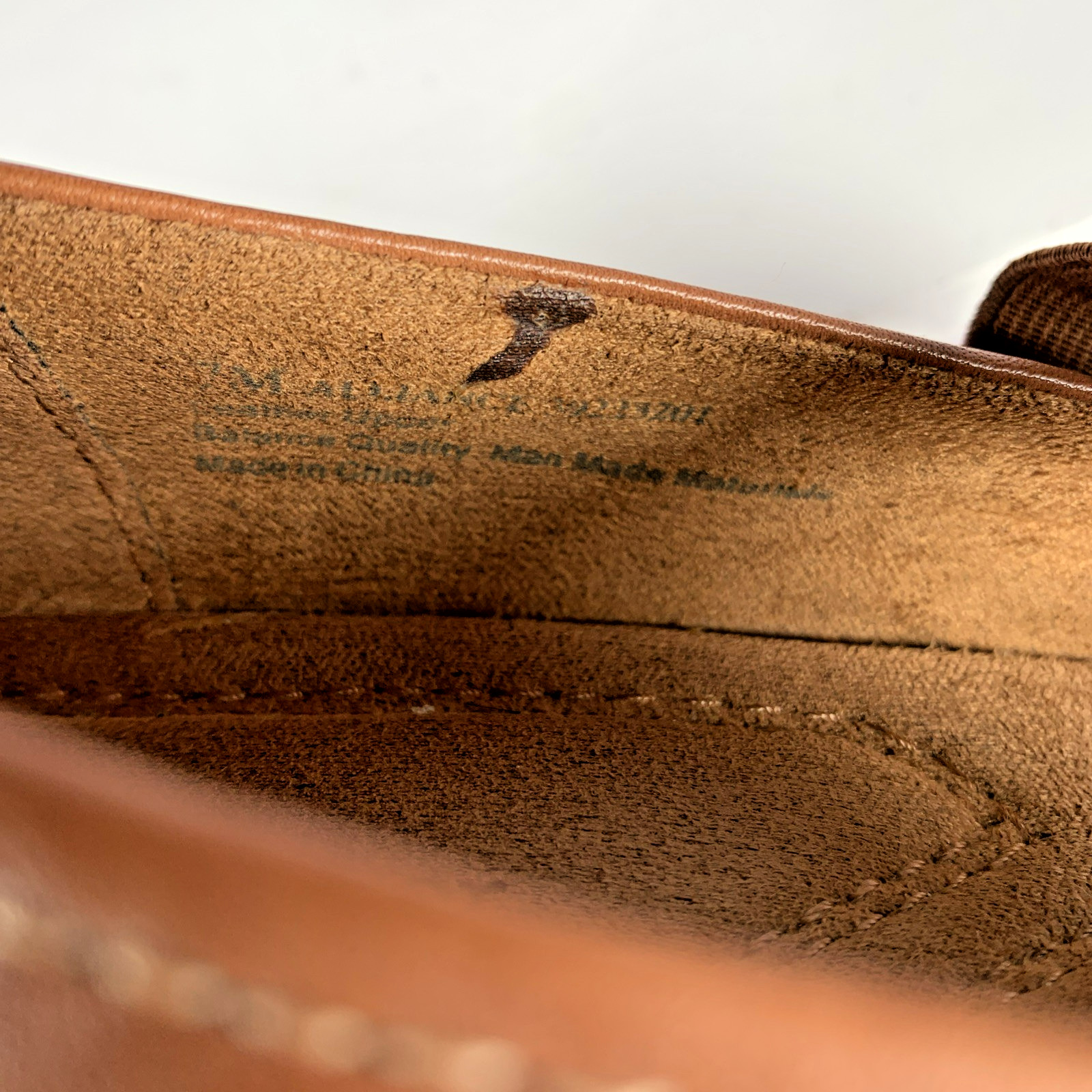 Naturalizer Women Alliance Mary Jane Tan Wedge Stitched Leather Career Shoes, 7M