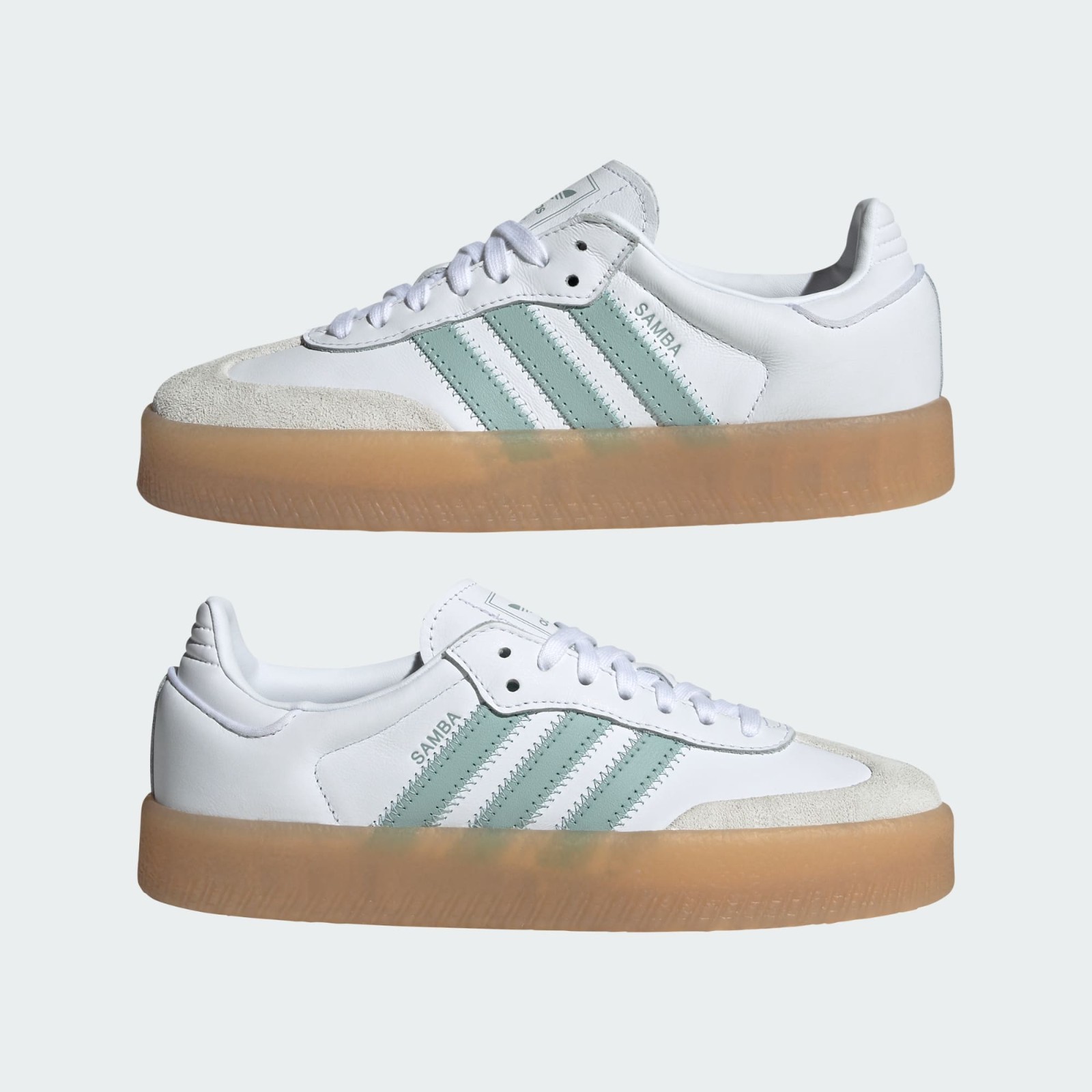 adidas Originals Sambae W White Wonder Blue Gum Women Casual Shoes JP5609