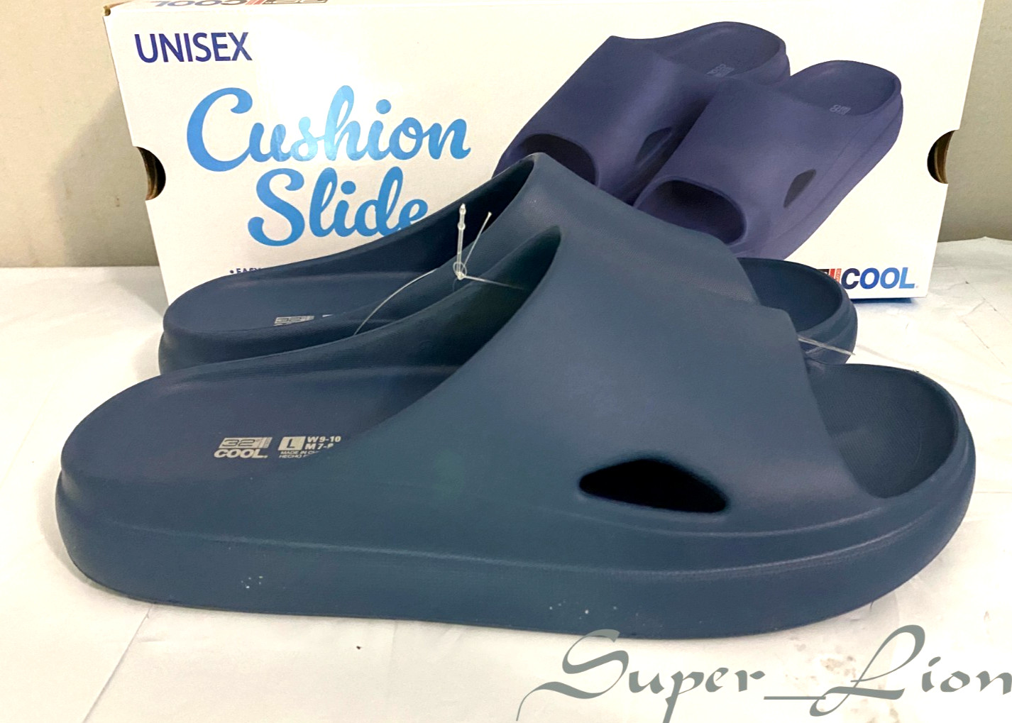 NEW 32 Degrees Cool Unisex Cushion Slide Sandals – PICK SIZE – NAVY