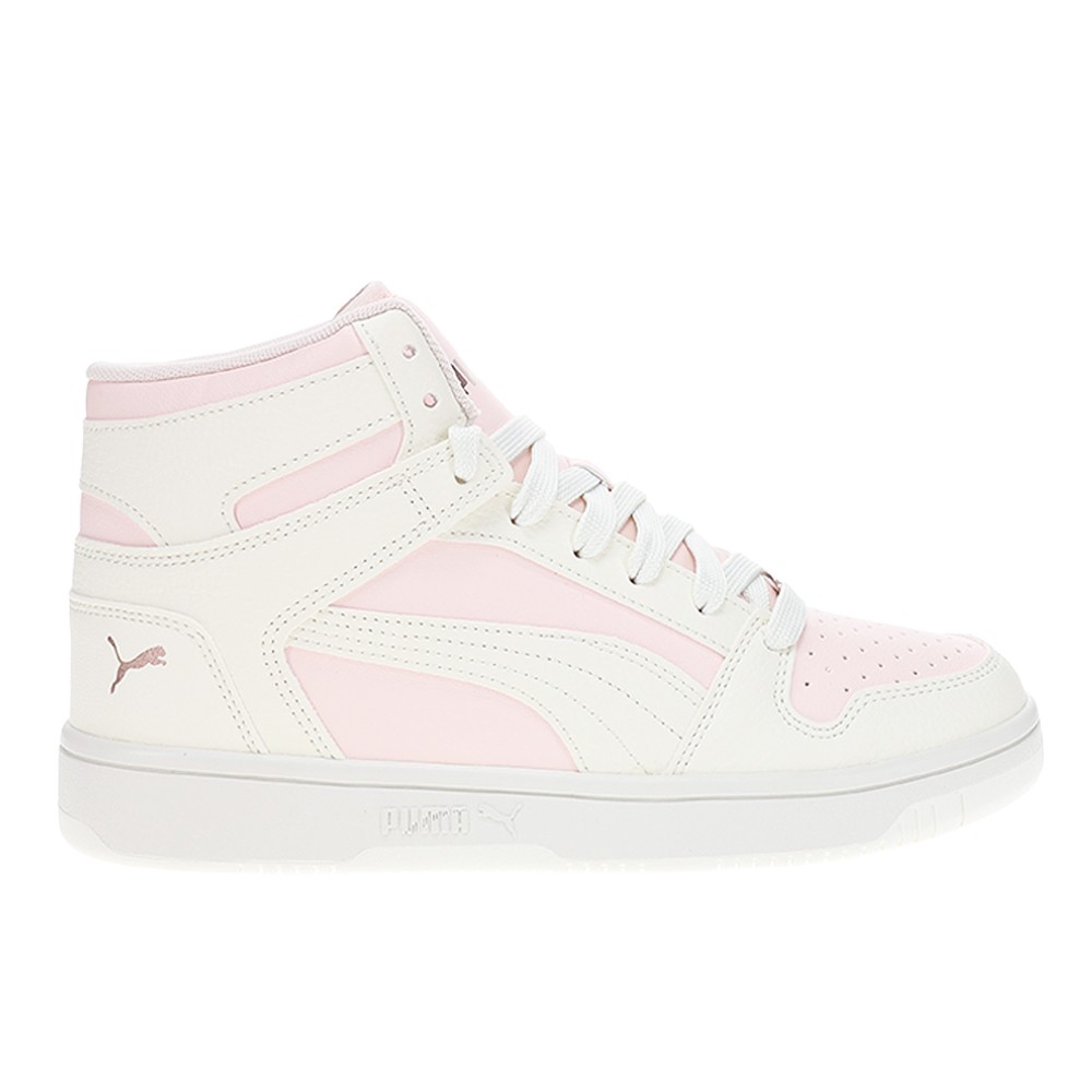 PUMA Rebound Layup Rcl Shine High Top Womens Pink, White Sneakers Casual Shoes