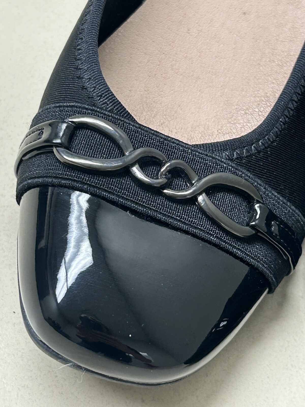 Lauren Blakwell Womens Wedge Shoes Size 8.5 Black Square Toe Model Kit