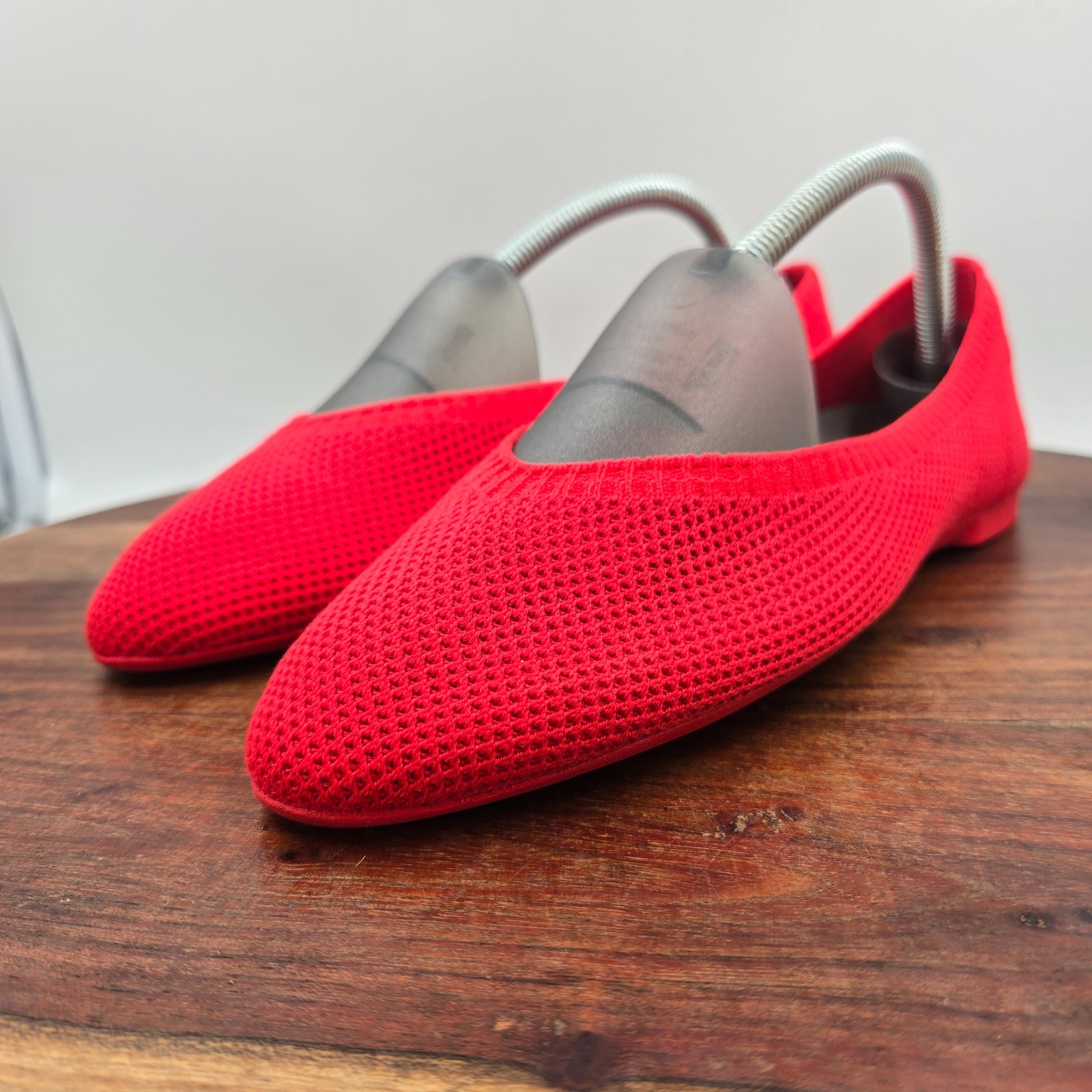 Allbirds Tree Breezers Ballet Flat Shoes Women’s 8 Red Knit Pointed Toe Loafers
