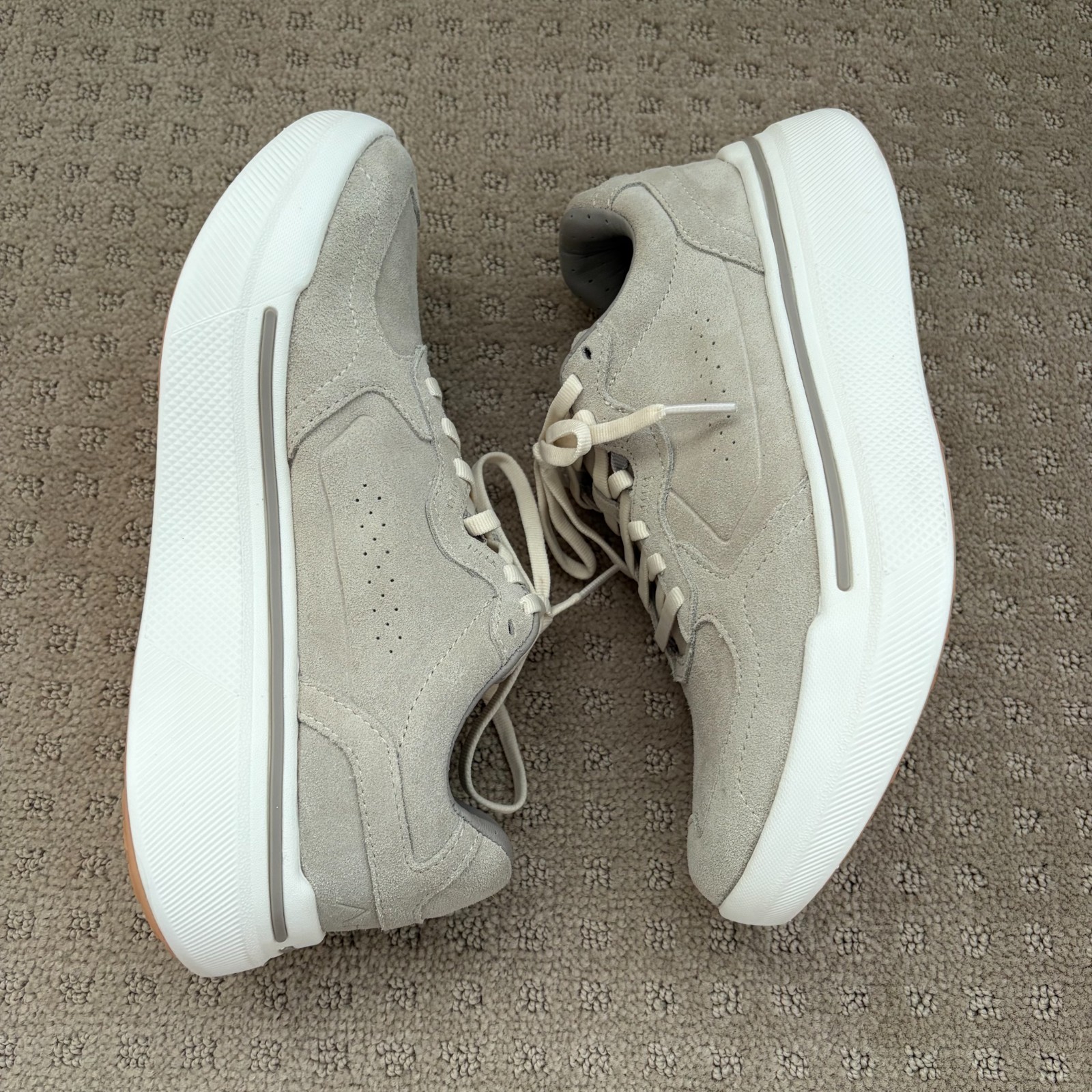 AHNU Sequence 1.1 Suede Shoes in Oatmeal Women US 7 Quiet Luxury NWOT $240