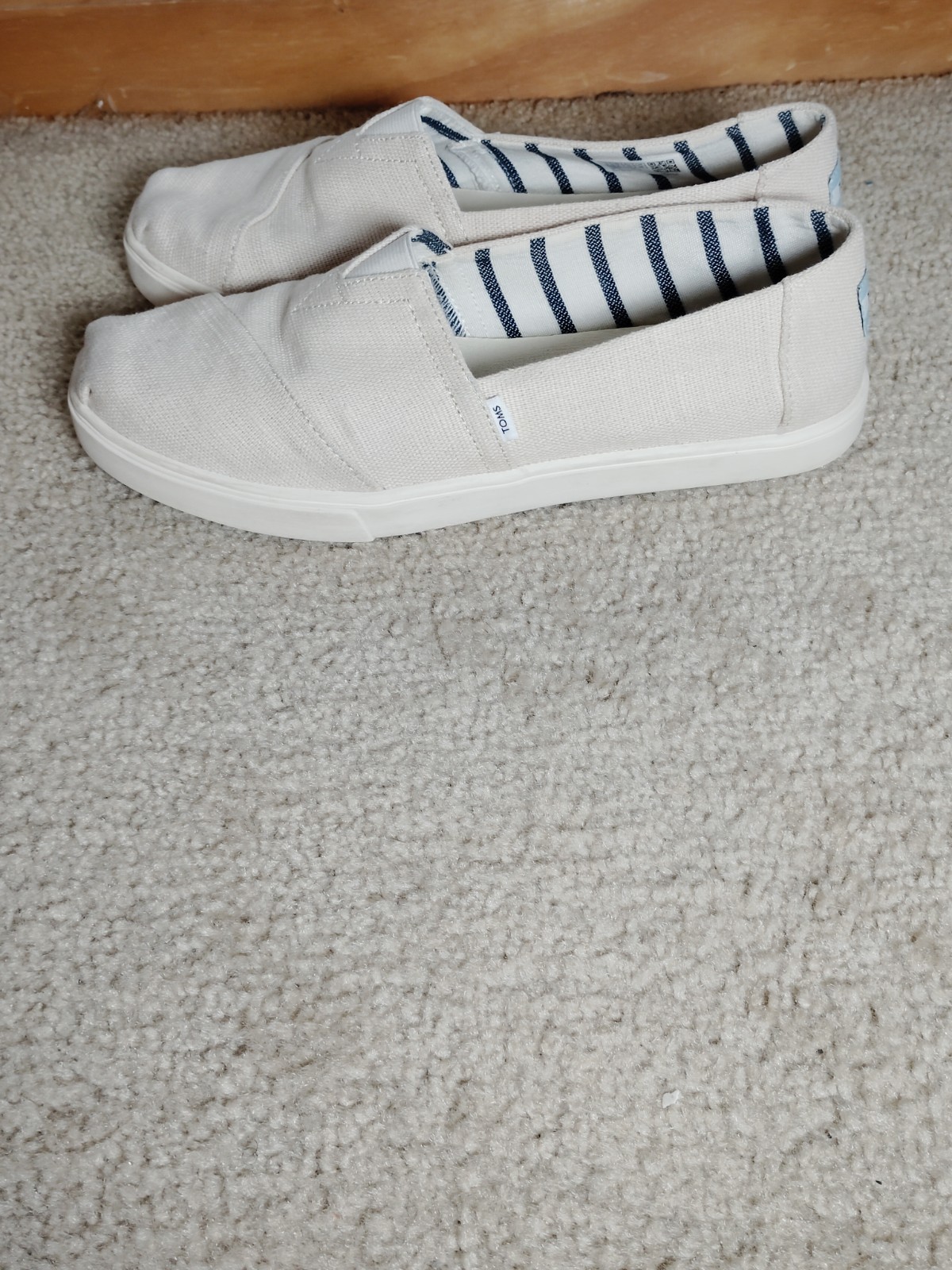 TOMS Natural Heritage CREAM Woven Canvas Shoes Resort Boho Casual Travel Women 9