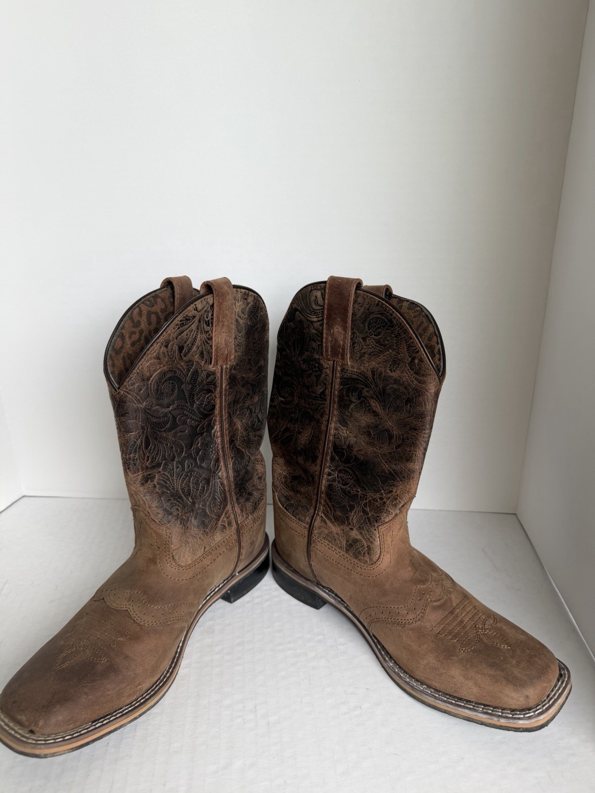 Smoky Mountain Western Boots Womens Brandy Size 8 Embossed 6932 Beautiful Boot