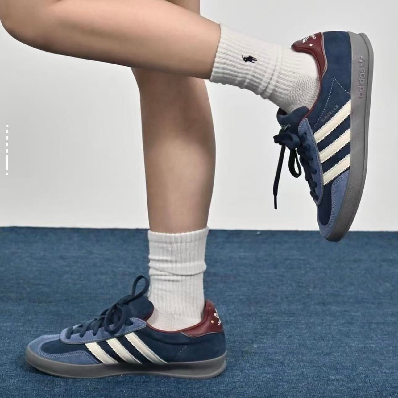 Adidas Gazelle Indoor Crew Navy Burgundy ID1008