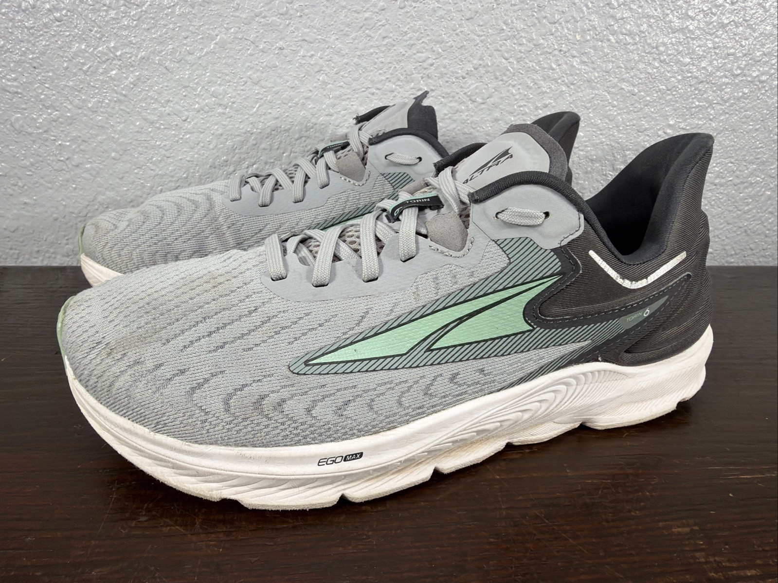 Altra Shoes Womens 10 Torin 6 Athletic Gray Mint Running Mesh ALOA7R78220