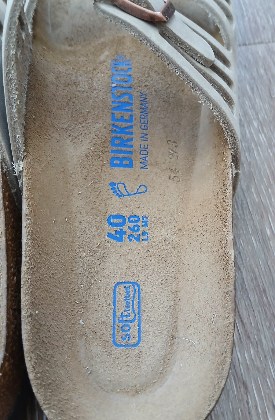 BIRKENSTOCK Sandals 40 US 26.5 Granada Nubuk Leather Tabacco Brown Soft Footbed