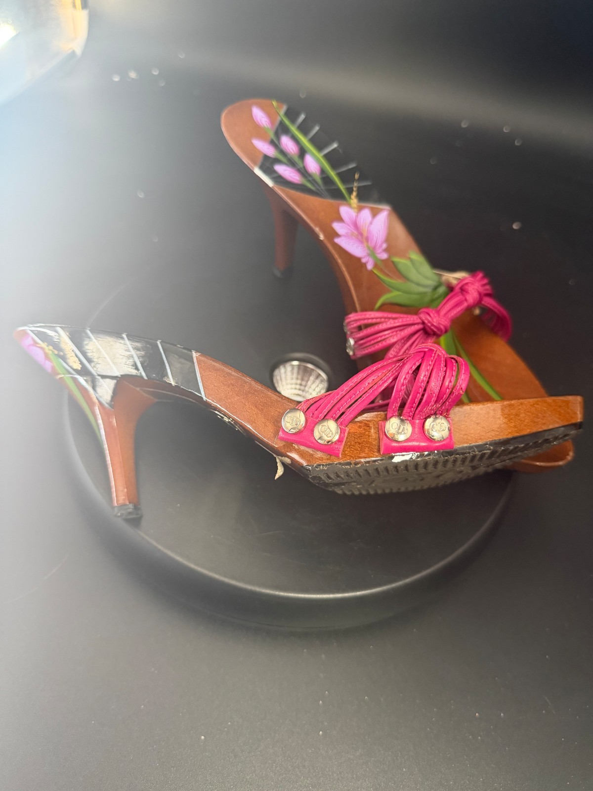 Christian Dior Galliano Saigon Mule Knot Sz 38.5 Authentic Very Rare little wear