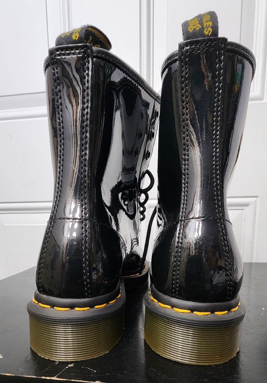 Dr. Martens 1460 Pascal Virginia Patent Leather Boots for Women, Size US 8