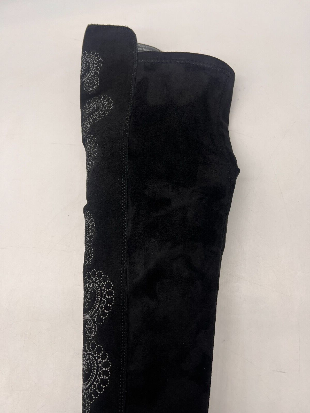 Sbicca Chenoa Black Over The Knee Boots Size 7 Embroidery Textile & Leather