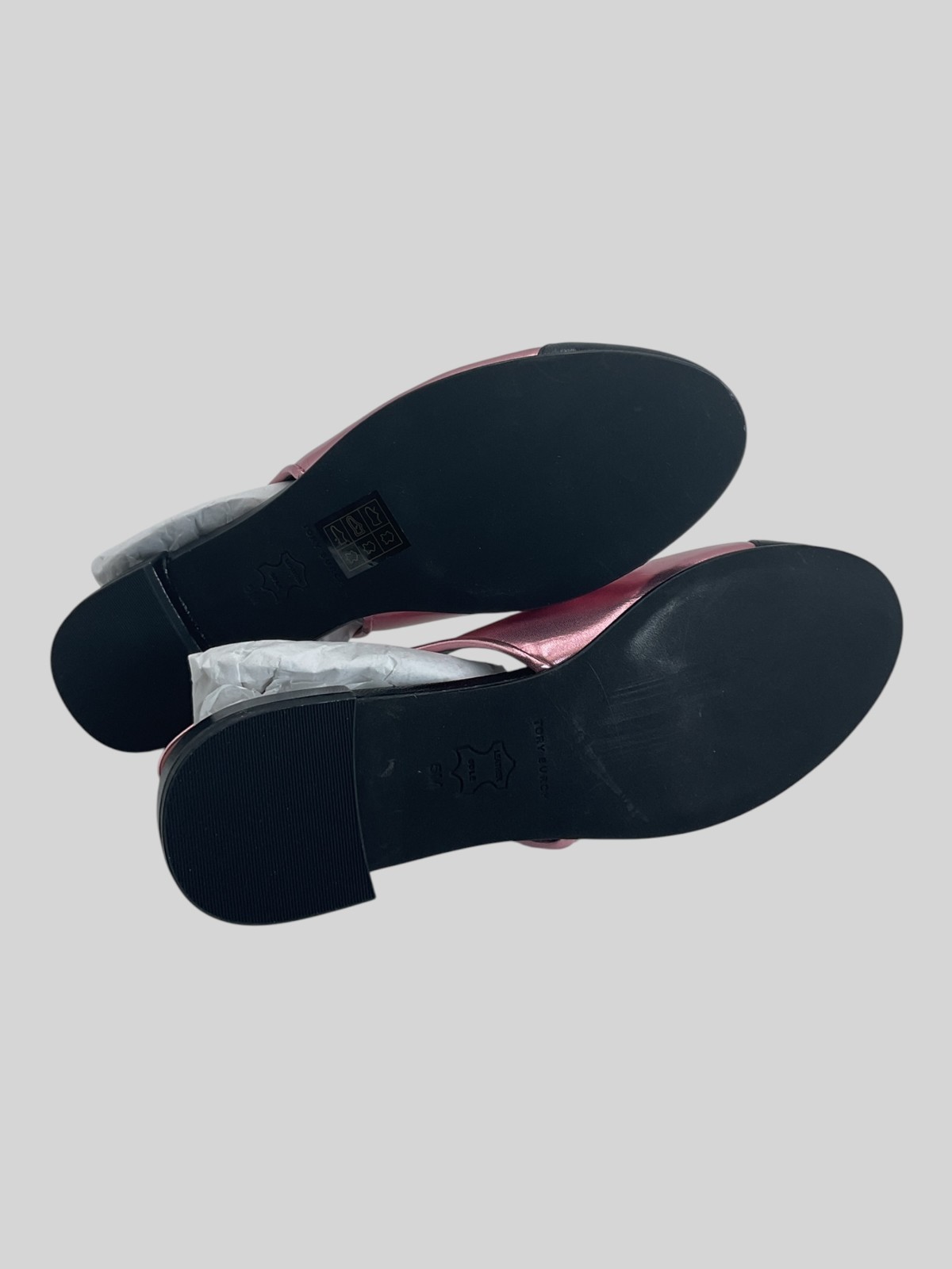 Tory Burch Capped Toe Women’s Size 5 Pink/Black Slingback Flats NIB