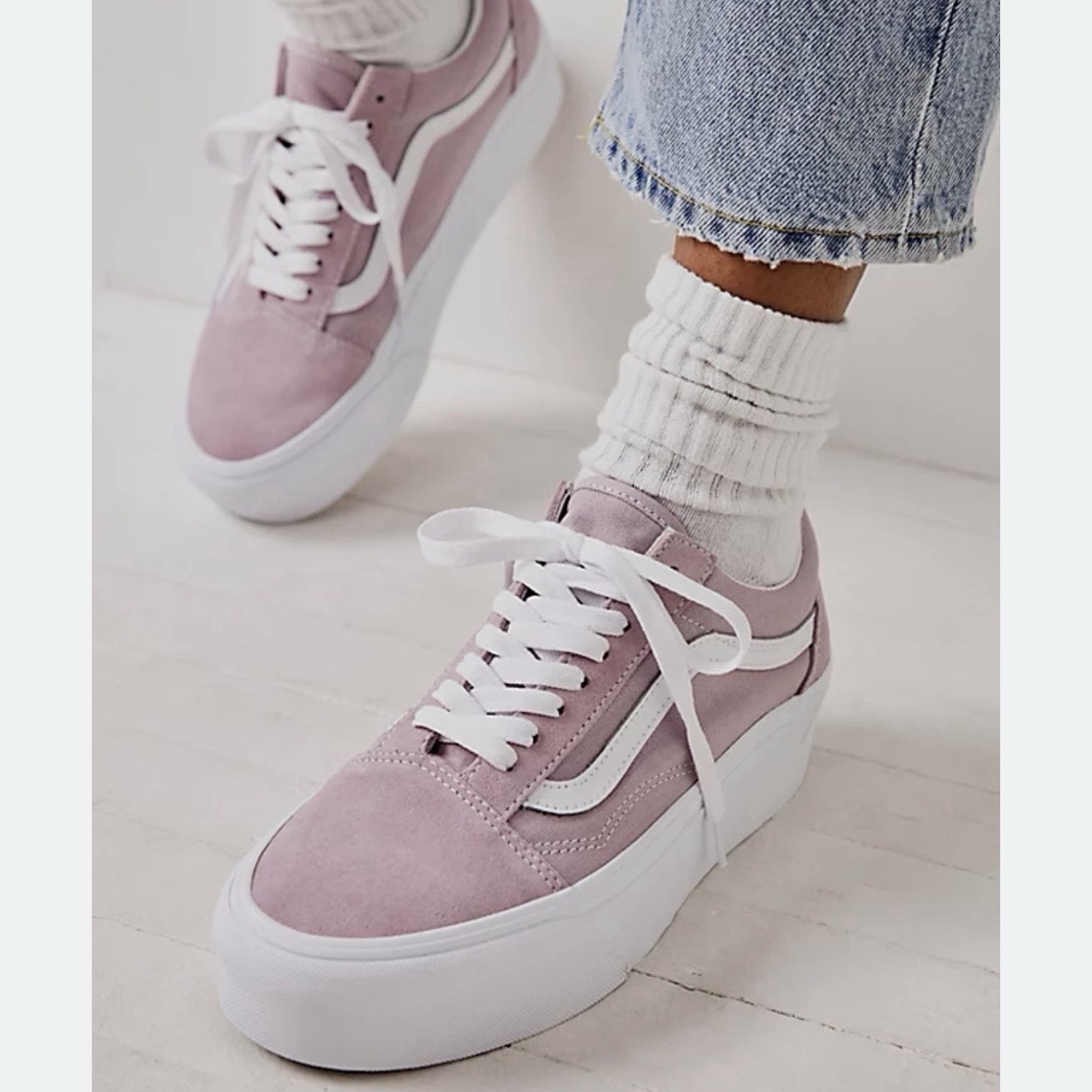 Suede vans Stackform Flatforms US 7.5/ Euro 38