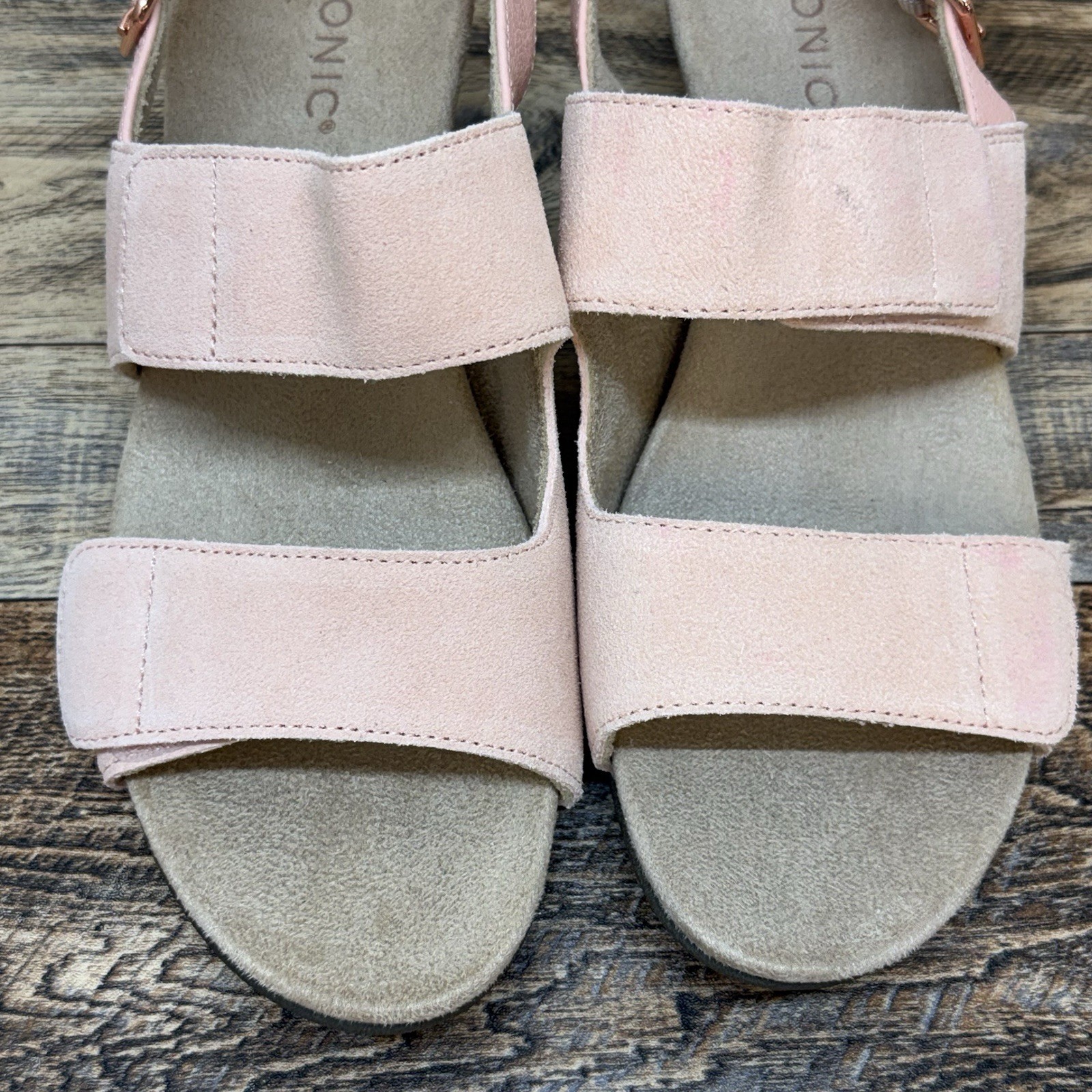 Vionic Marian Women’s Wedge Arch Supportive Sandals Roze Size 9 Buckle Chunky