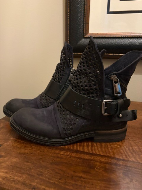 Spring Step short harness boot Blue size37 made in Turkey
