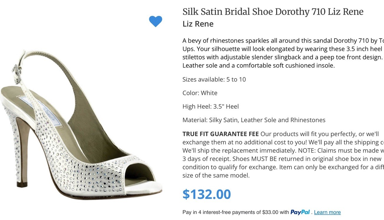 *Liz Rene Couture Sz 10 M Dorothy 710 Silky Satin Bridal Heels Dyeable White