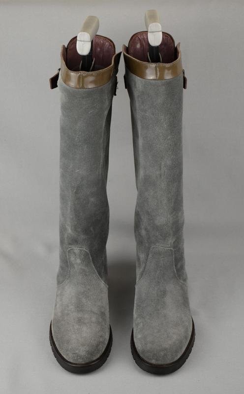 Women Studio Pollini Boots Grey Suede 38