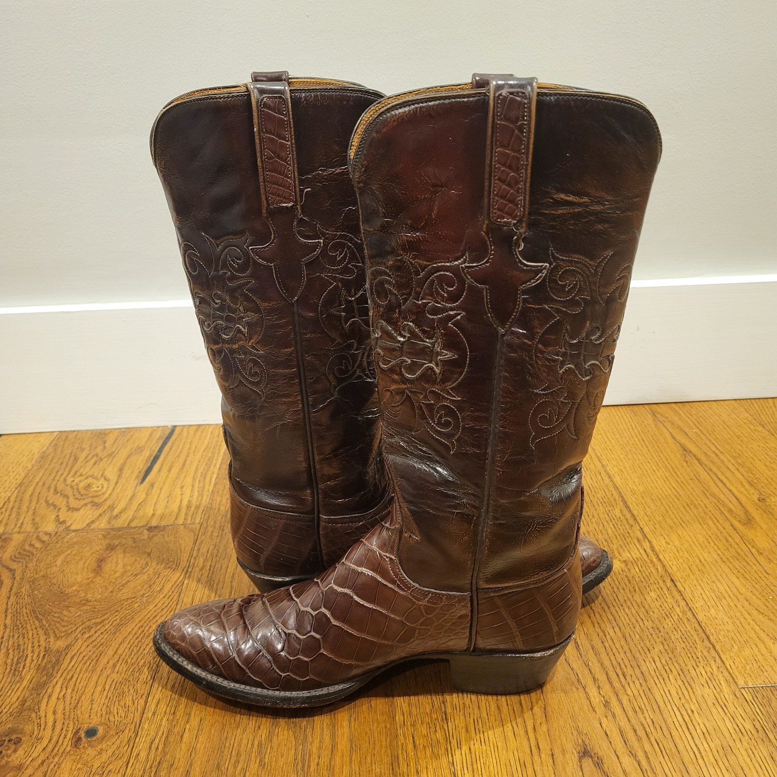 Lucchese Classics American Aligator Lucchese Classic Brown W 8 B Vintage Gator 8