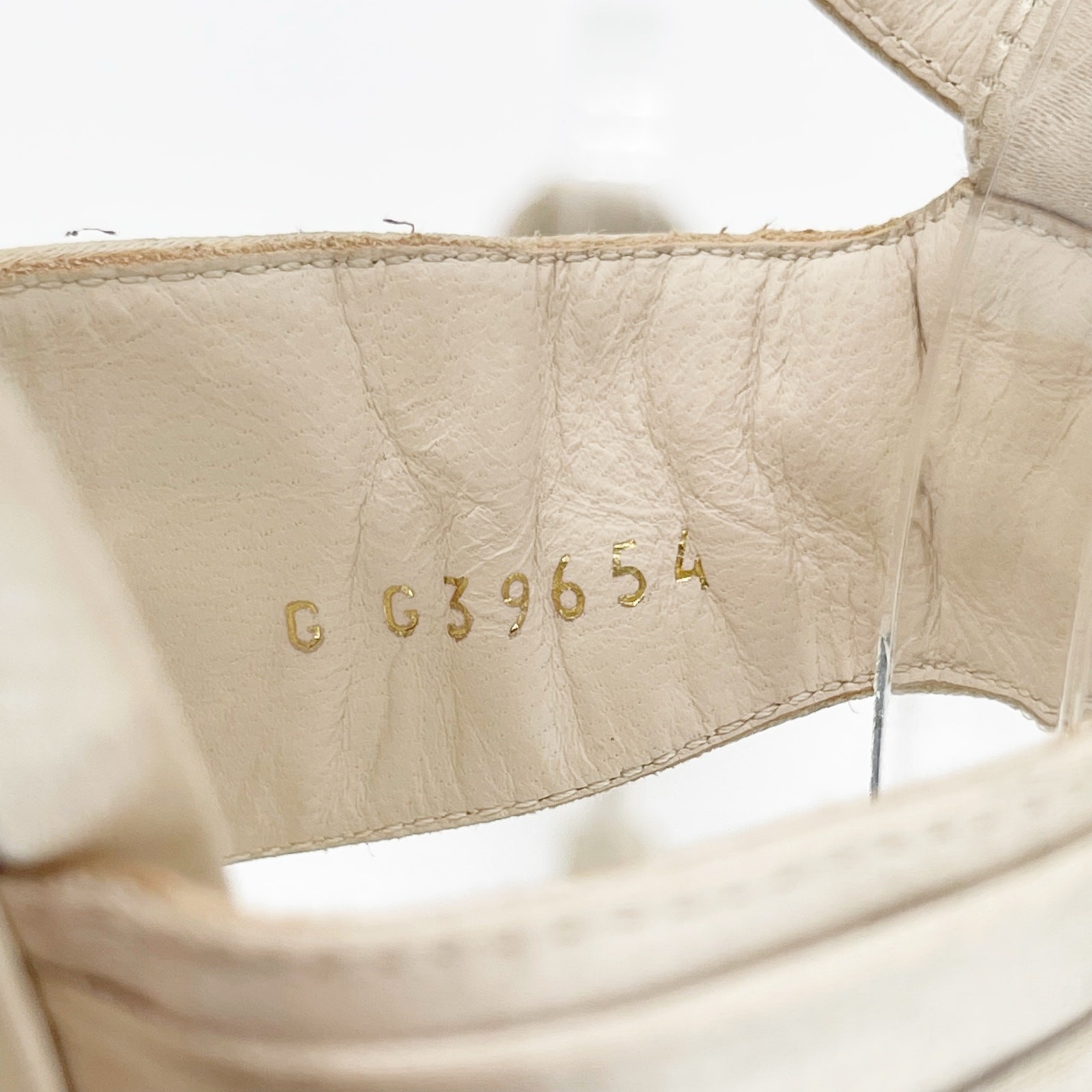Chanel S/S 2023 Beige Satin Crystal CC Logo Ankle Strap Sandal Heels EU 36
