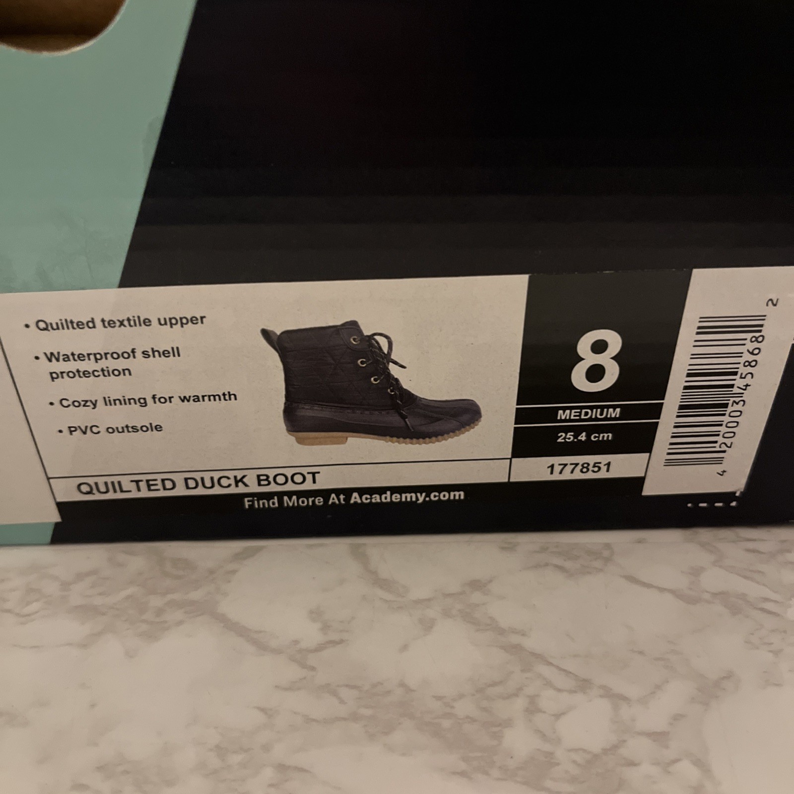 Magellan Outdoors Quilted Lace Up Duck Boots Women Size 8 Waterproof Black