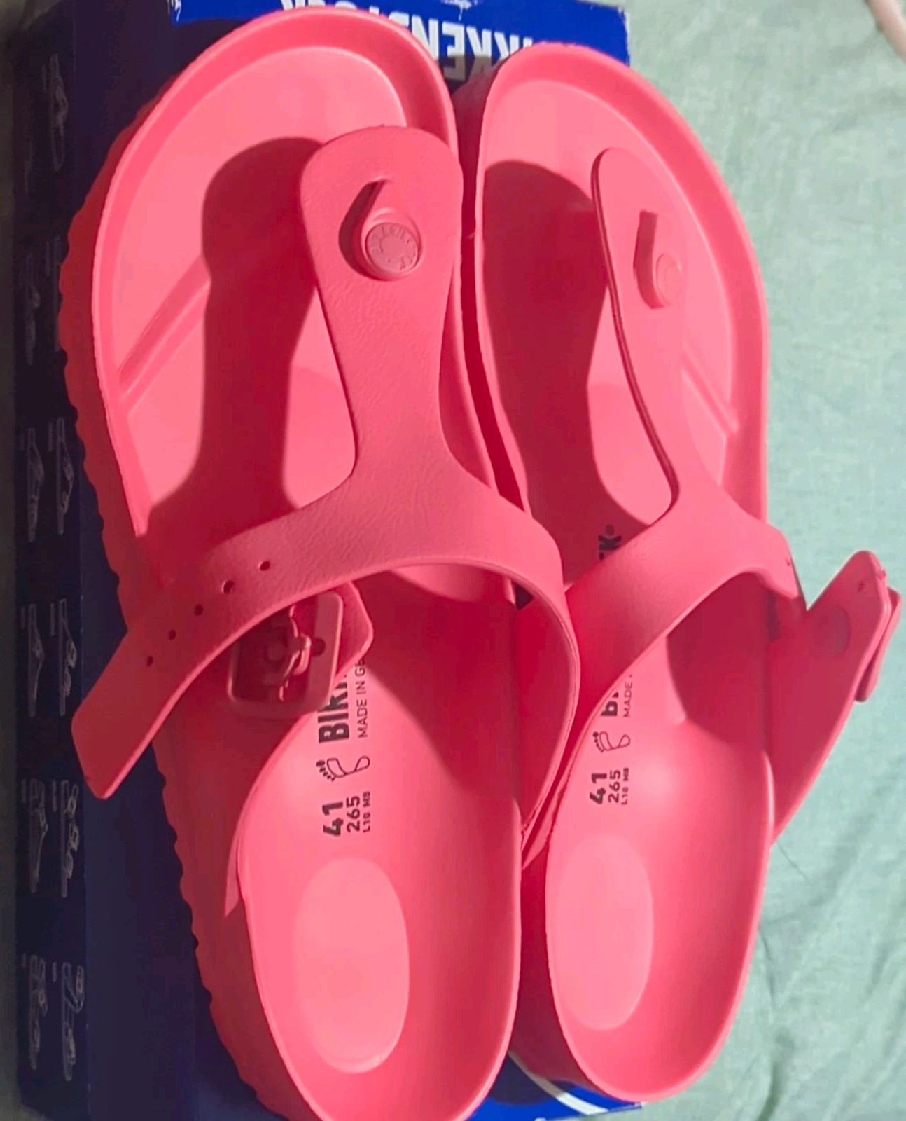 Birkenstock Women’s Pink EVA Thong Sandals Adjustable Strap Size 10 Regular