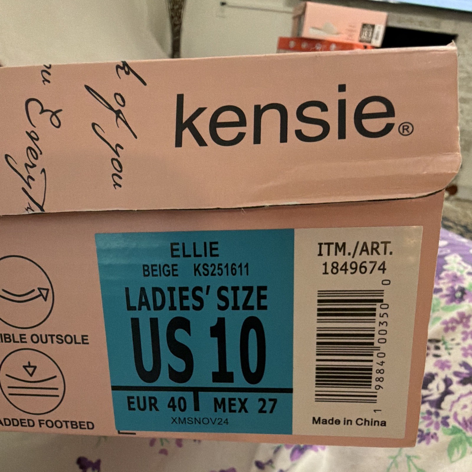 Kensie Beige Women’s Sandal Heels Fabric Knit Upper US 10 EU 40 New Box