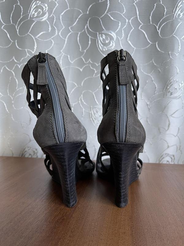 Women BOSS Orange Heels Grey Nubuck 37.5