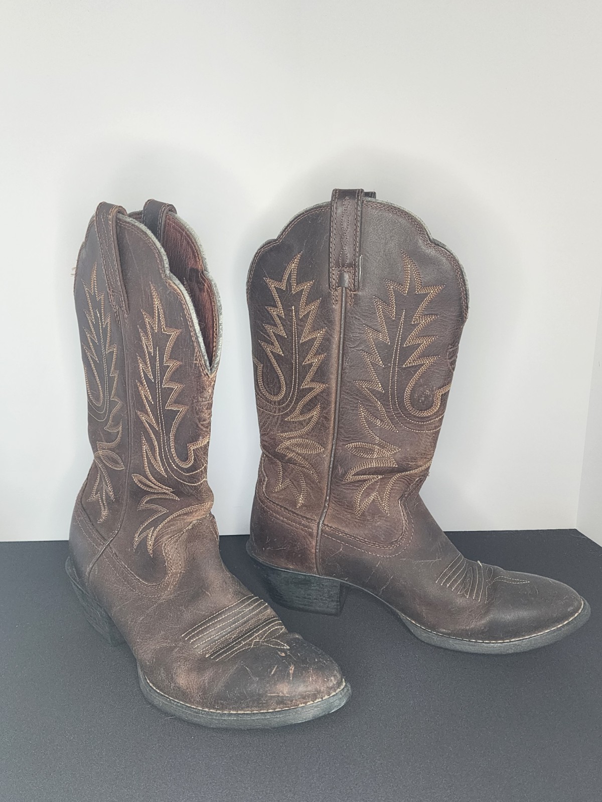 Ariat Women’s 5.5 Cowboy Western Boots Brown Leather