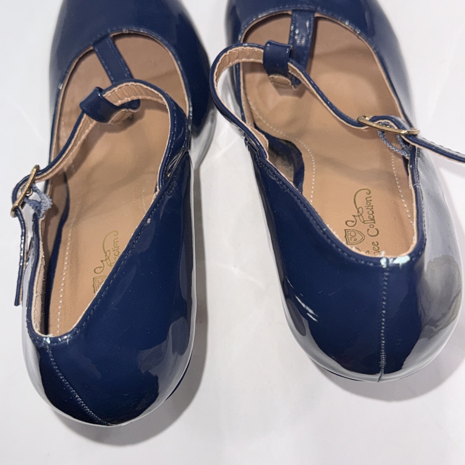 Journee Collection Old Money Business Casual Formal T Strap Stiletto Blue Pumps