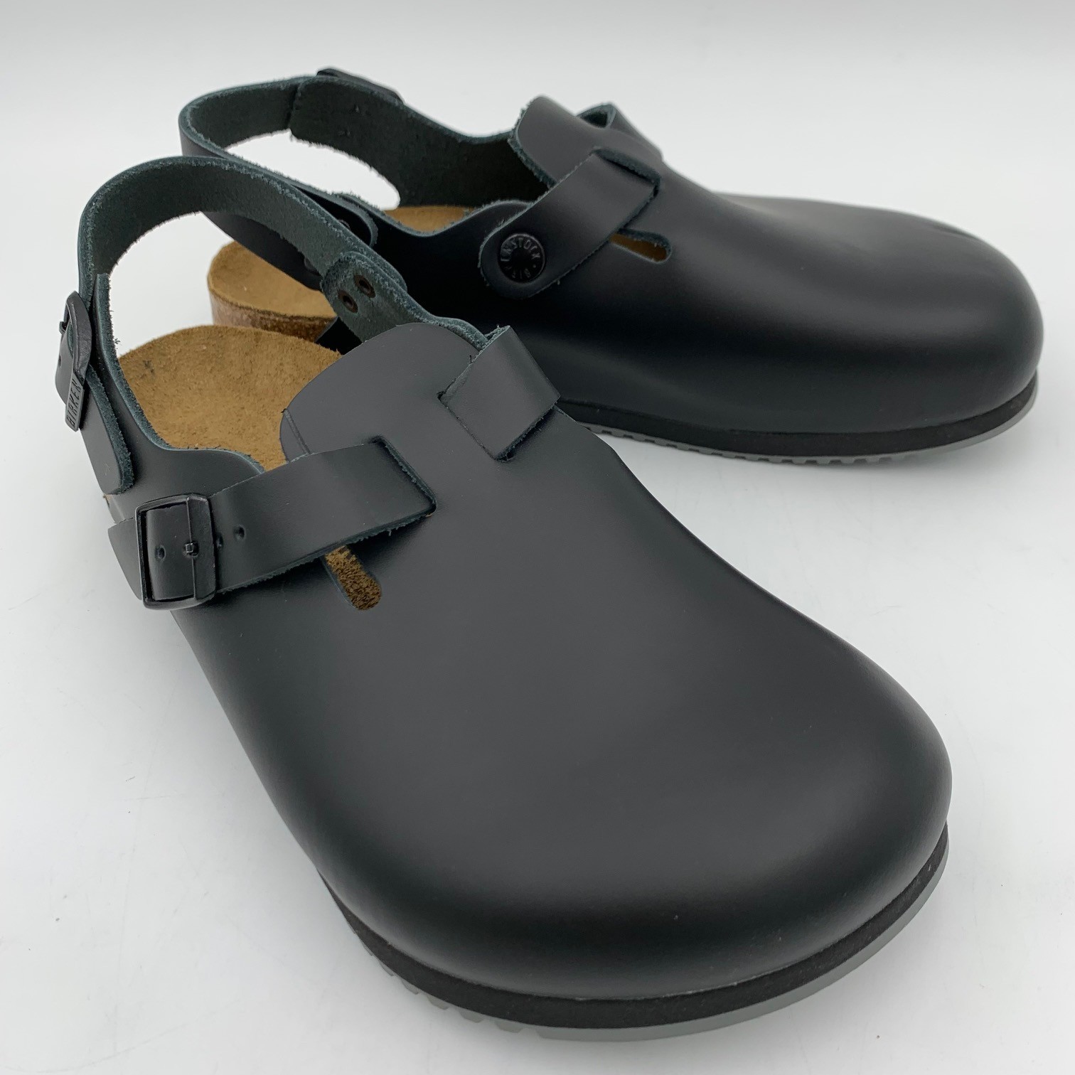 Birkenstock New w/o Box Tokio Super Grip Black Natural Leather Narrow 0061196