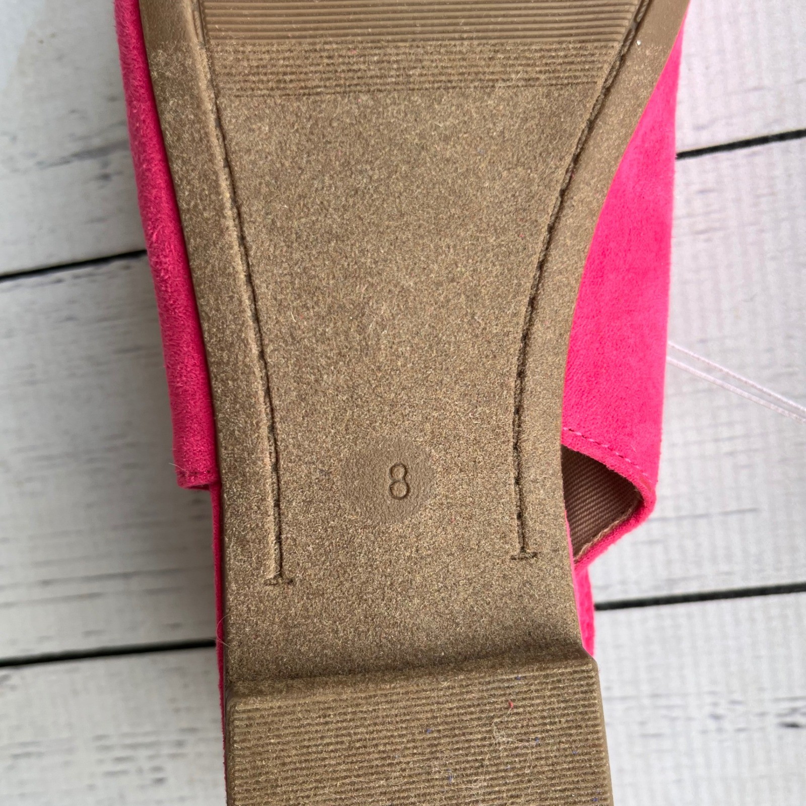 Old Navy Womens NEW Pink Preppy Slingback Flats Size 8 Barbiecore Balletcore