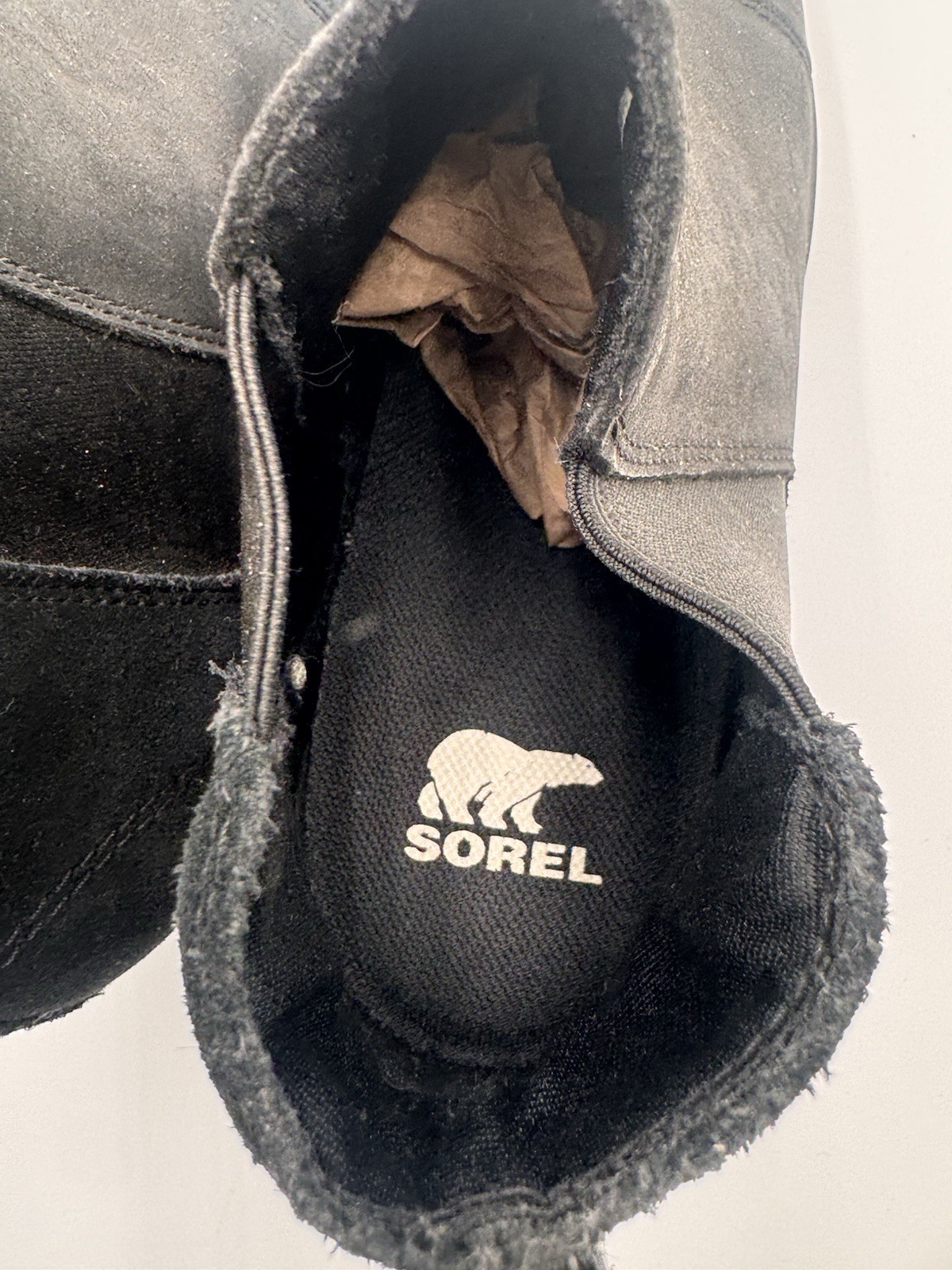 Sorel Women’s Evie II Chelsea Boot Black Waterproof Leather/Suede 7.5