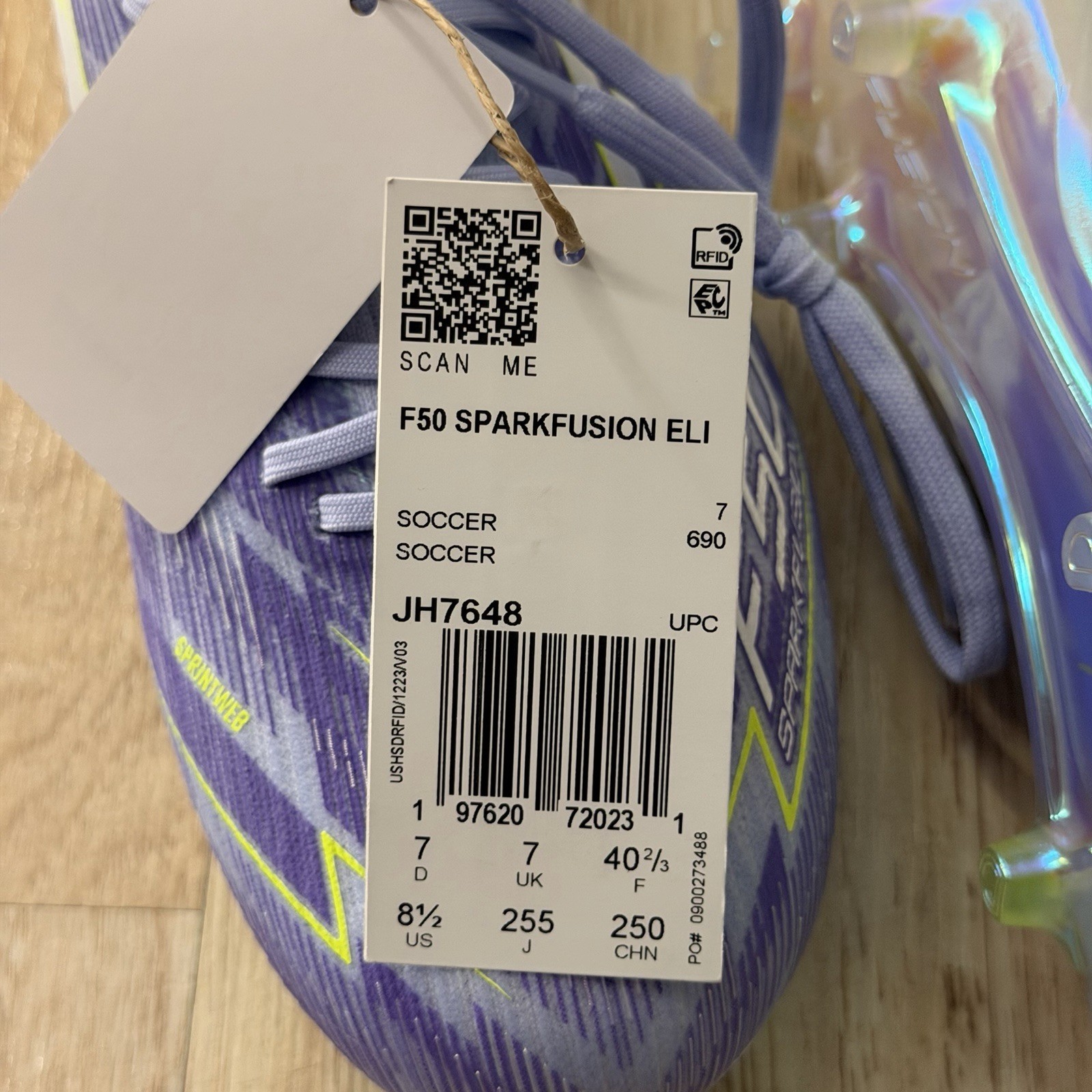 Size 8.5 – adidas Womens F50 Sparkfusion Elite Mid FG/AG Blaze Pack JH7648 (New)