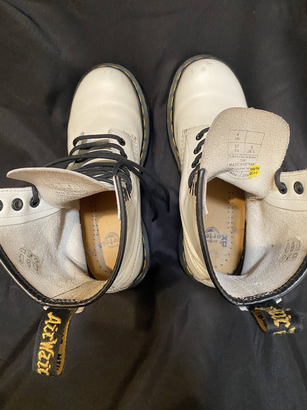 Dr. Martens 1460 White Combat Boots – Size 6