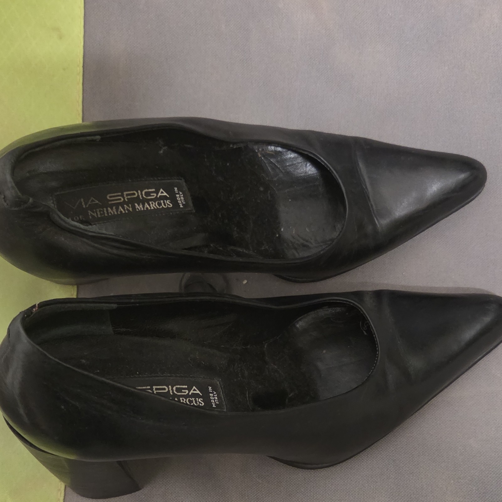 Via Spiga Black Pointed Toe Slip On Pump Women’s Heels Shoes Size 10
