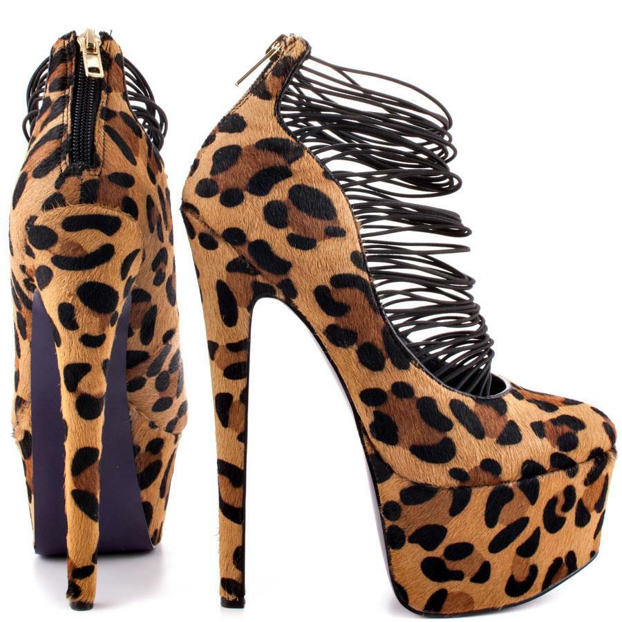 NEW London Trash «Ceres» – WAS $170! – Leopard Stiletto, 6.5″ heel, 2″ platform