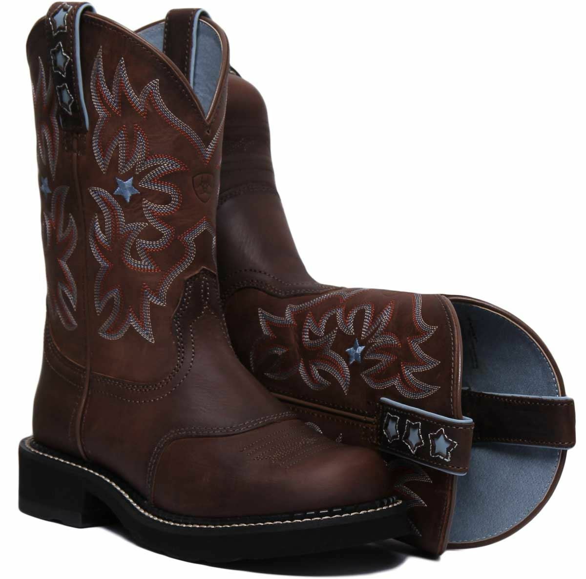 Ariat Womens Probaby Comfort Pull On Embroided Boot In Brown Size US 3.5