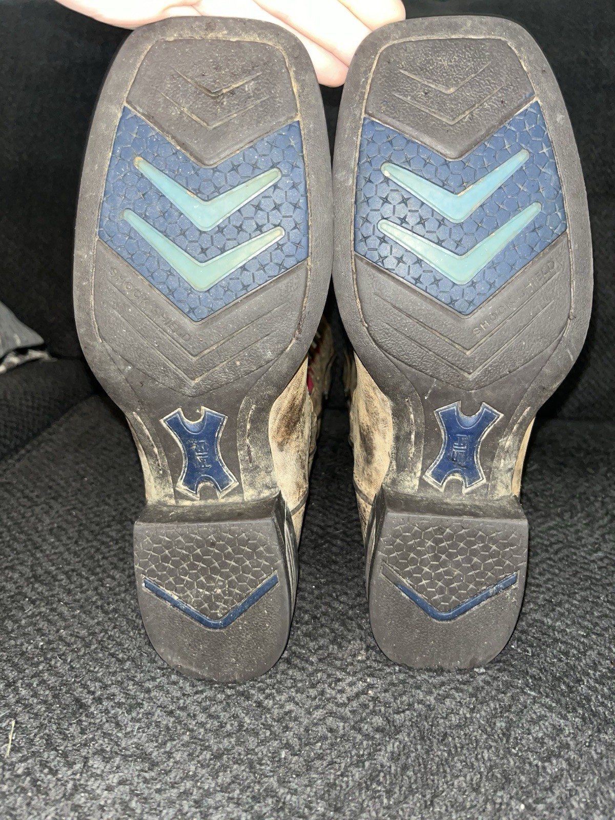Ariat Square Toe Women Size 8 Red White And Blue Boot