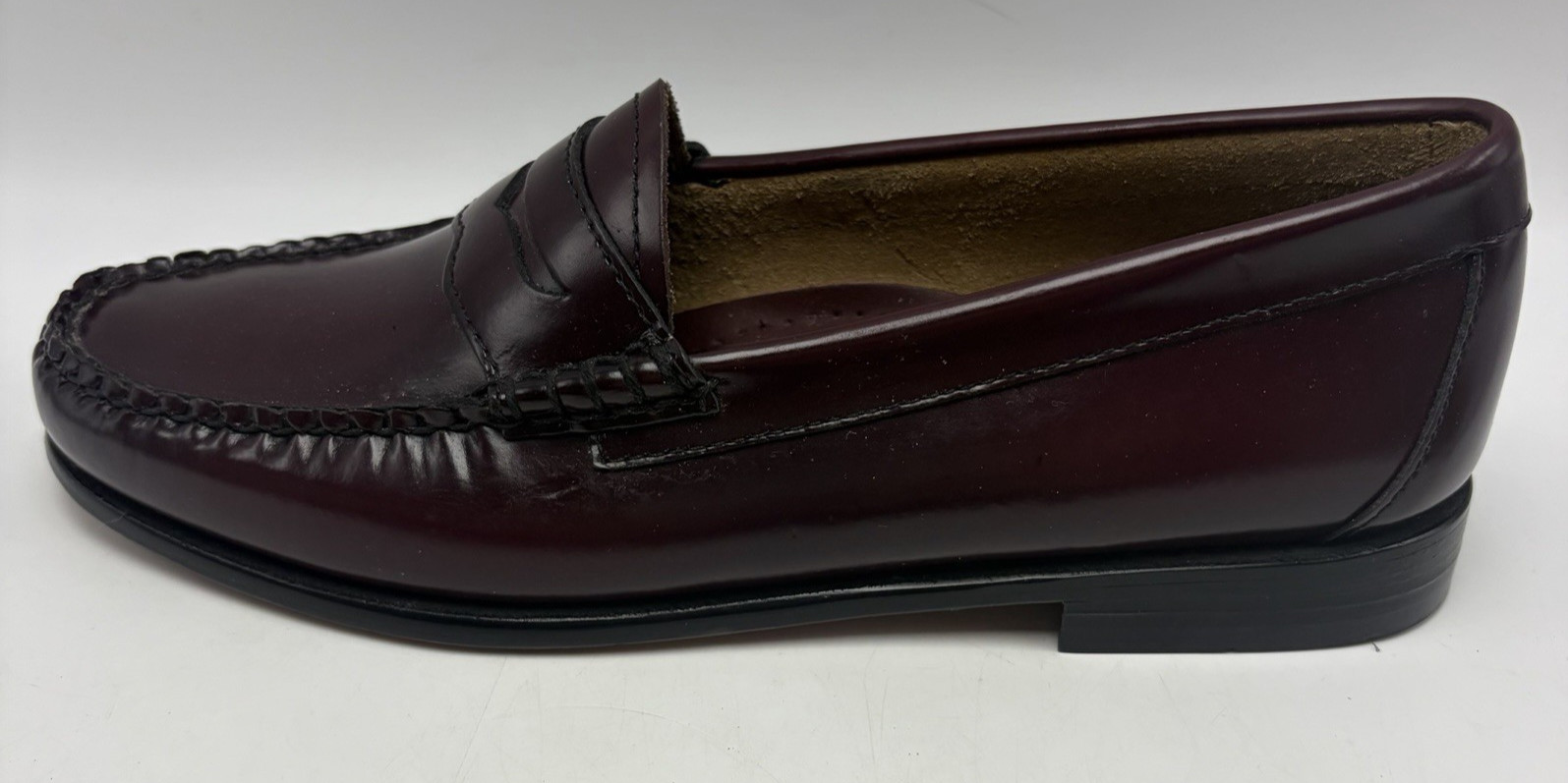 Weejuns GH Bass Whitney Penny Loafers Womens 9 M Burgundy Moc Toe Business READ