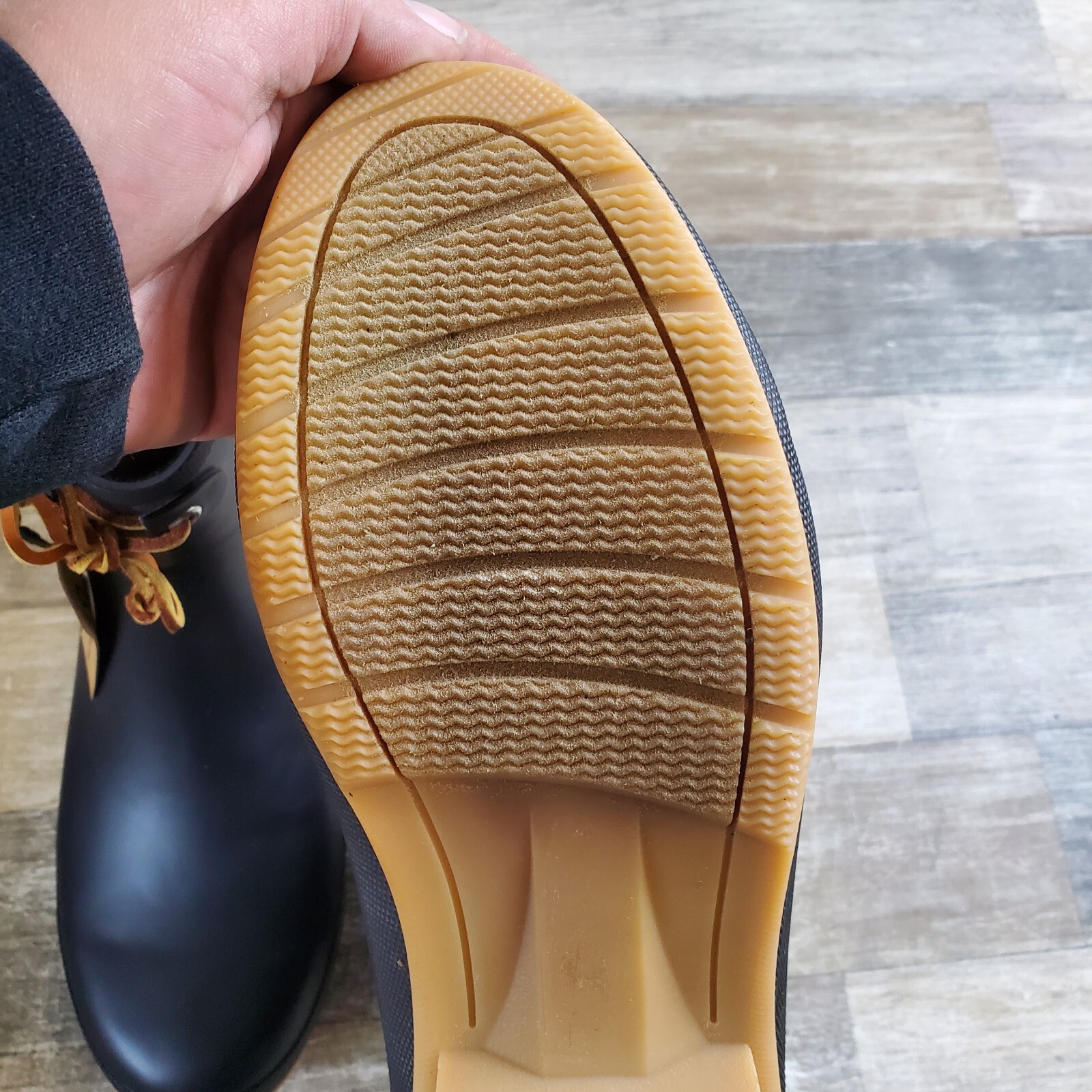 Chooka Womens Classic Boots Sz 11 Black Slip On Rainboots Mid Tie