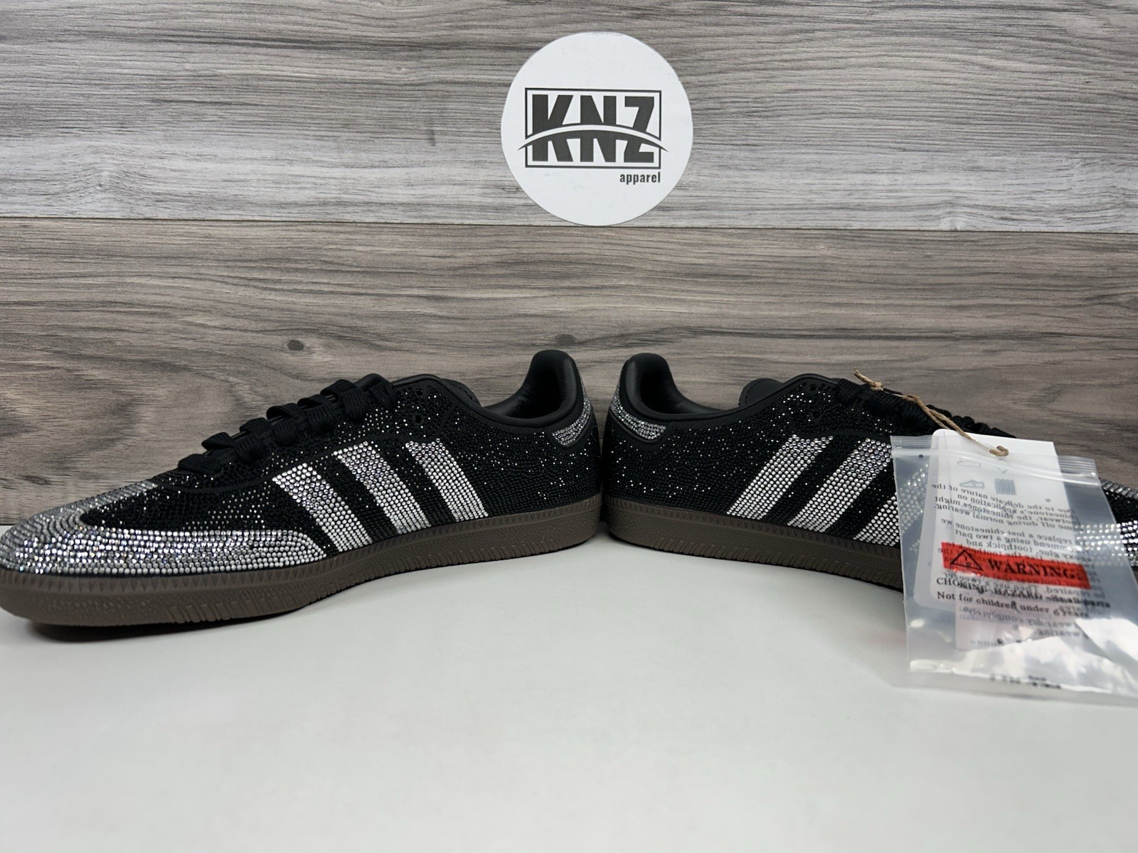 **Adidas SAMBA OG ‘Rhinestone’ Black Silver (IH9052) NEW Women’s Authentic