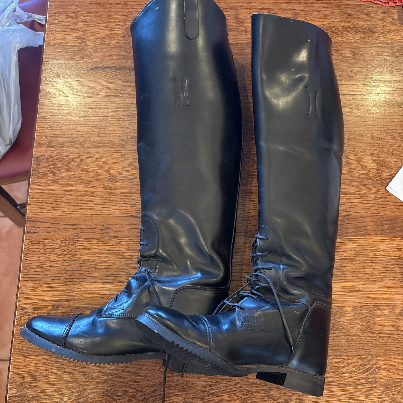 Essex Magic Womens W950 Leather Long Riding Boots 6.5 USA MADE