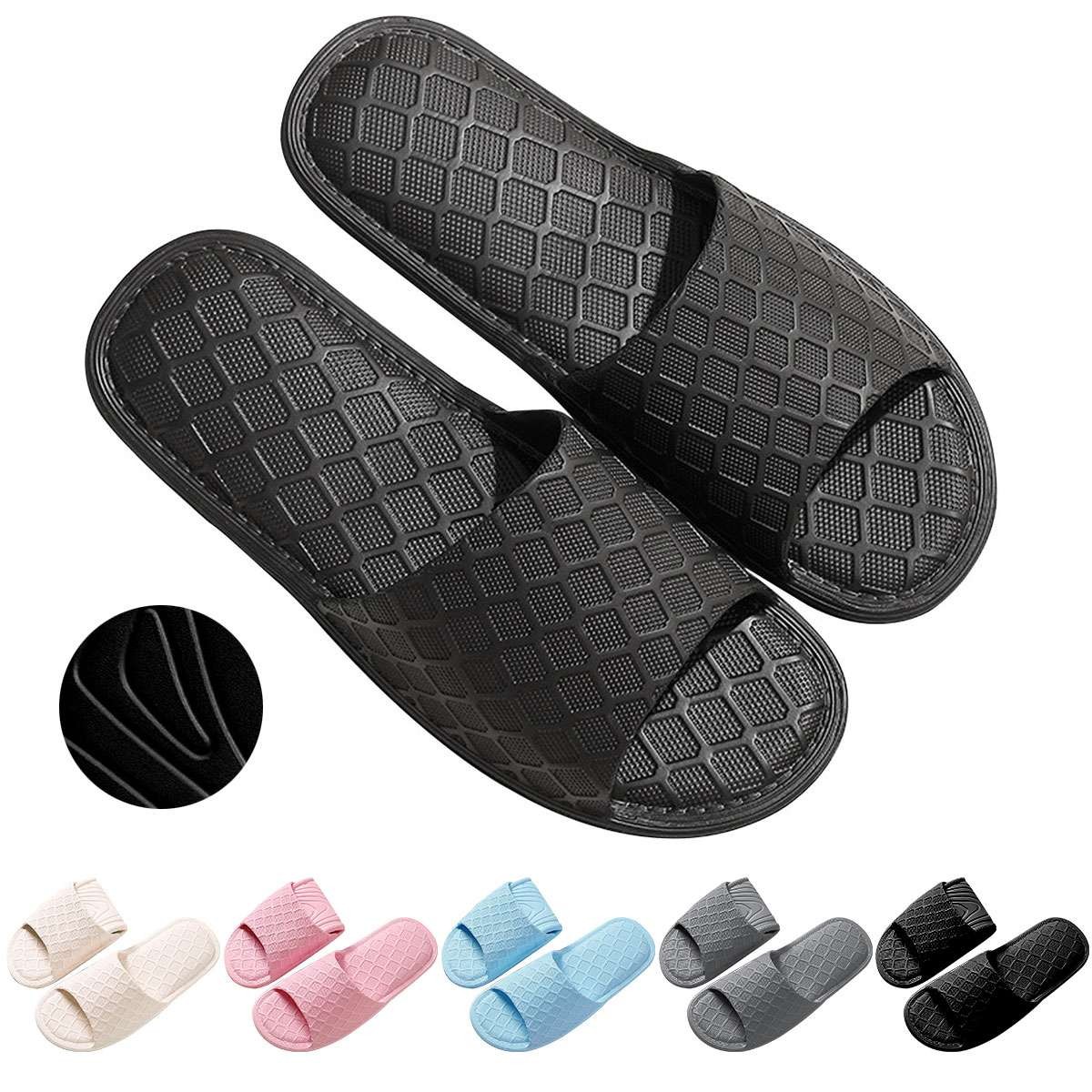Womens Mens Soft Slippers Bath Shower Non-Slip Bathroom Sandals Outdoor Shoes US
