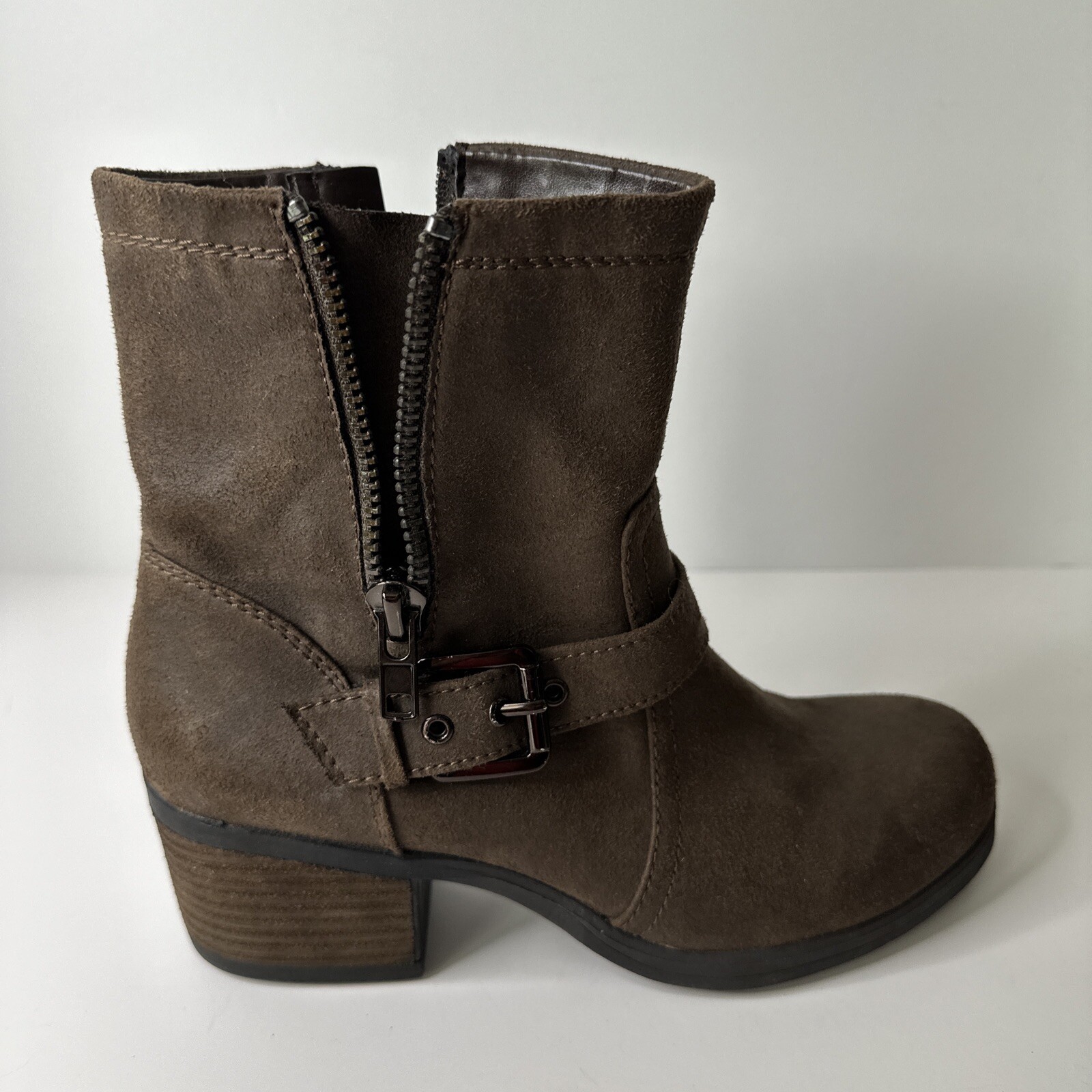 Carlos By Carlos Santana Rolla Bootie Womans Size 8.5 Zip Up/ Buckle Casual Wear