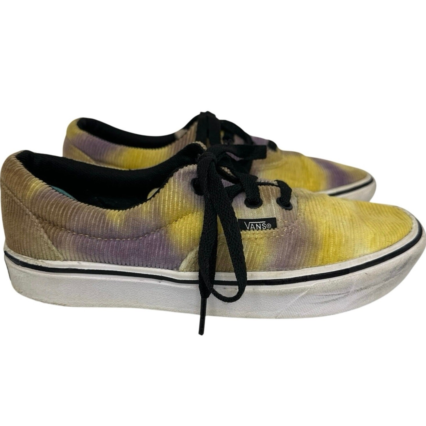 Vans Tie Dye Sneakers Corduroy Purple & Yellow Mens 4 Womens 6