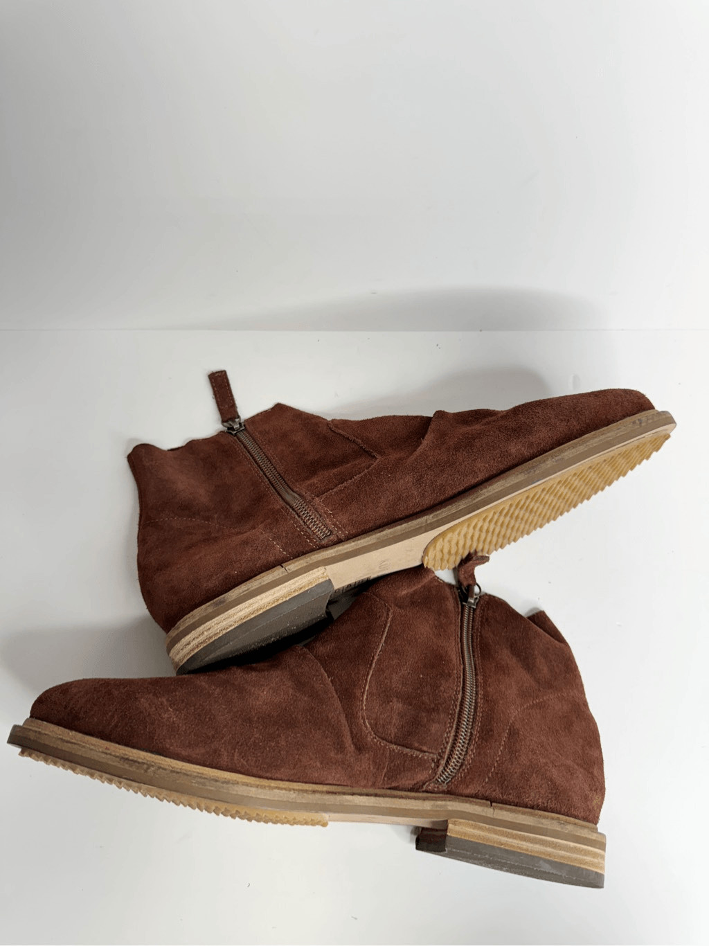 Kelsi Dagger Boots Size 10 Women’s Suede Upper Ruched Coffee Bean Brown Booties
