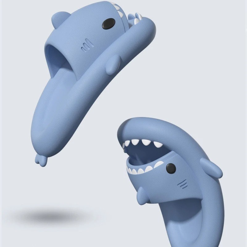Shark Slides for Women and Men, Cute Shark Slippers Adult Youth Cloudy Summer So