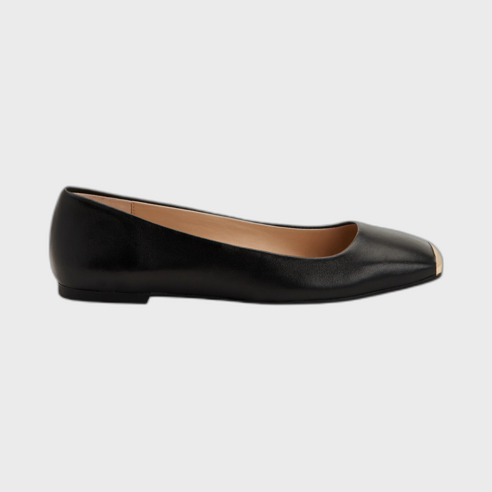 Alfani Womens Neptoon Faux Leather Square Toe Ballet Flats Black 5 Medium (B,M)